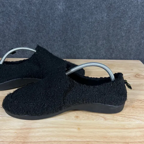 Vionic Beach Malibu Black Teddy Faux Shearling Slip On Sneakers Womens 10 - Image 7