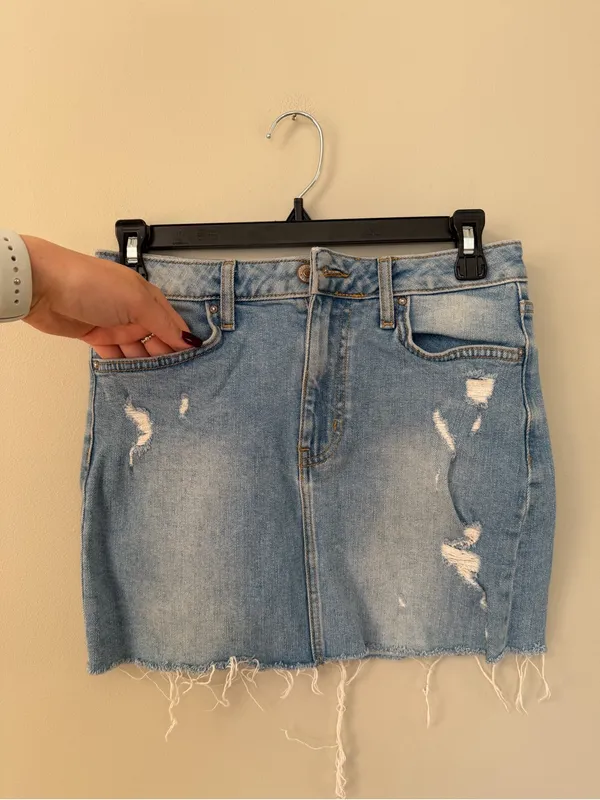 Forever 21 Jean High Waisted Skirt Size 25 - Image 2