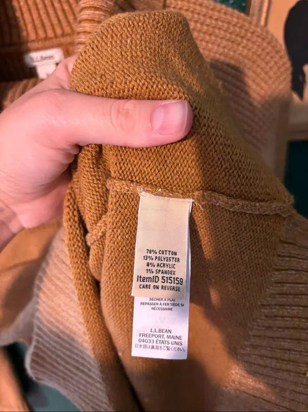 L.L. Bean Tan Vintage Turtleneck Sweater Sz Medium - Image 3