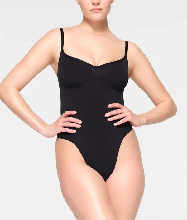 NWOT SKIMS Seamless Sculpt Thong Body Suit Onyx Size L - Image 2