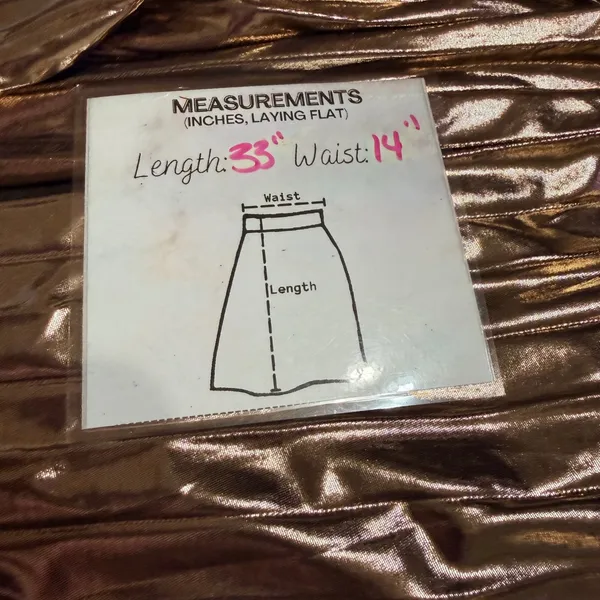 Skies Are Blue Bronze Metallic Pleated Maxi Skirt Medium S3988ST New With Tags - Image 7