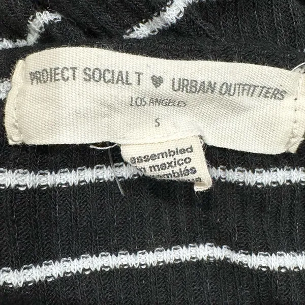 Urban Outfitters Project Social Tee Black White Wrap Tie Women’s Small - Image 3