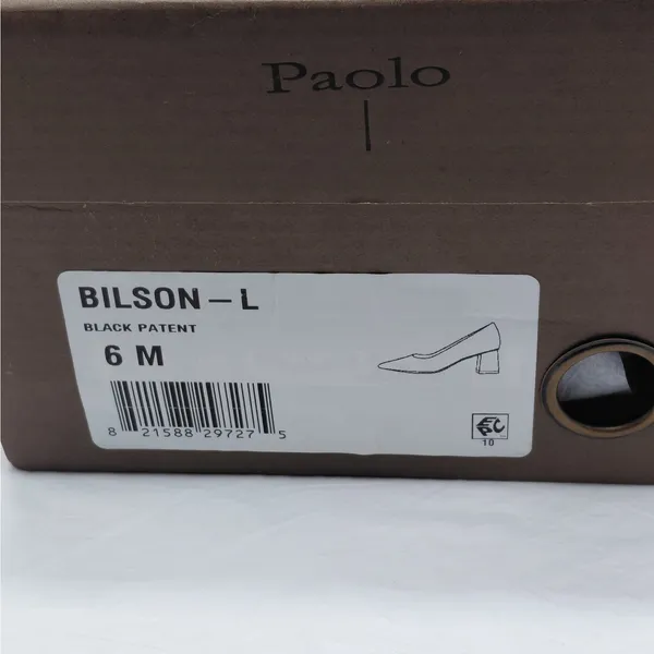 Linea Paolo Womens Pumps Size 6 Black Patent Office Chic Career Cocktail Shoes - Image 10