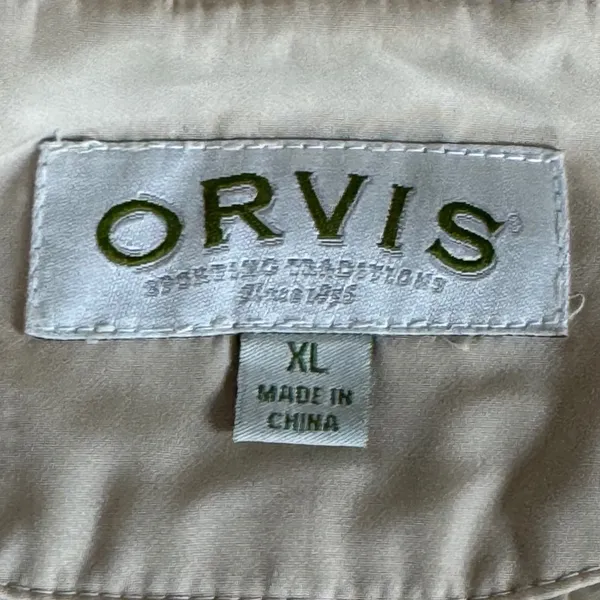 Orvis Dotti Mat Tan Beige Full Zip Utility Jacket Coat XL Fall Cottage Cabin - Image 4