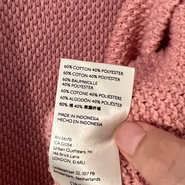 Free People We The Free Oversized Thermal Small Pink Sweater Top She’s a Keeper - Image 11