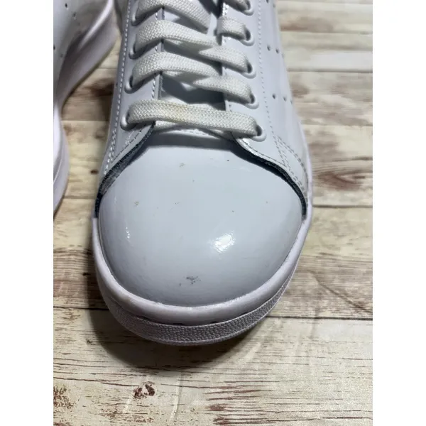 Adidas Stan Smith Sneakers Women's Size 9 Patent Leather White Black Gold NWT - Image 5