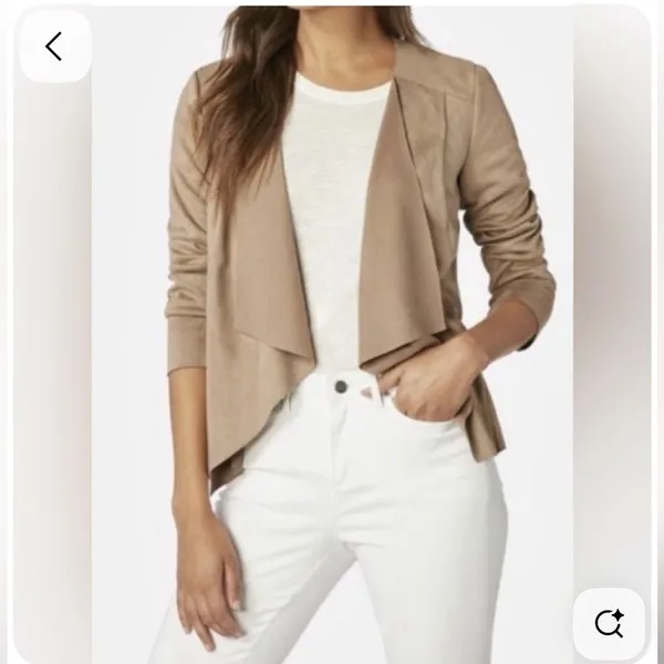 Zara Tan Long Sleeve Blazer Size XS - Image 7