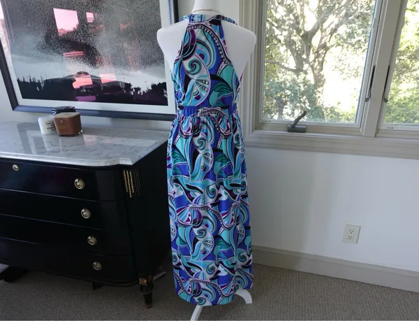 Halter swirl print maxi sun dress - Image 6