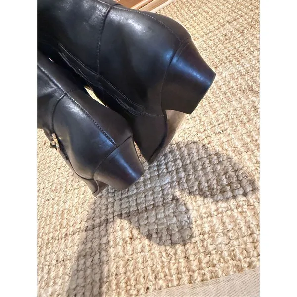 Selby ComfortFlex Brown Leather Riding Boots Low Heel Women’s 7M Brazil - Image 4