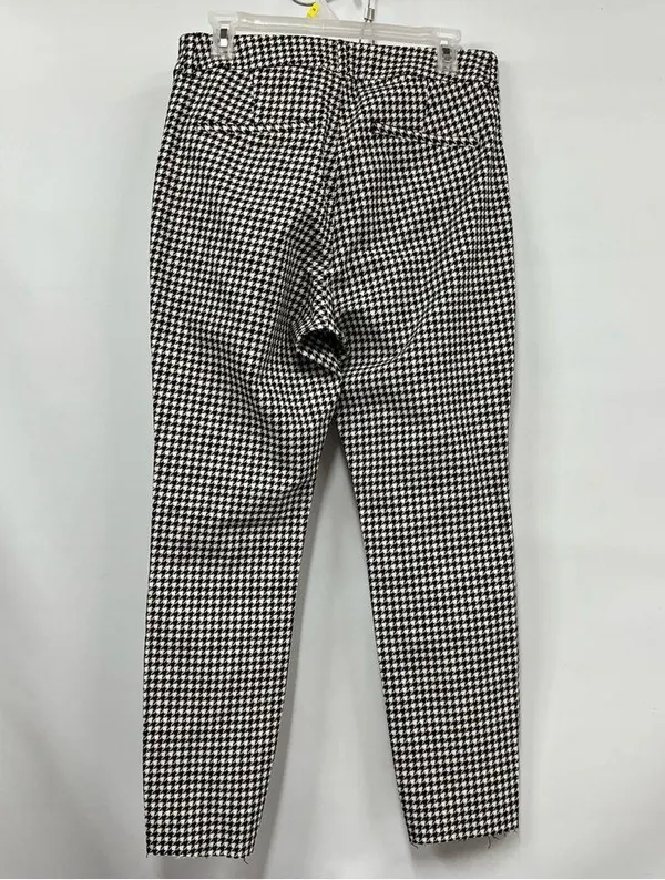 Old Navy 8 high rise pixie checkers pants black white FLAWED - Image 2