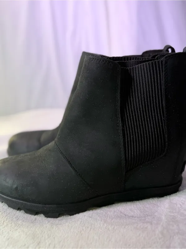 Sorel Black Chelsea Wedge Ankle Booties - Image 7