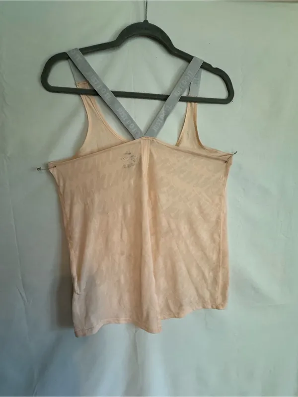 Nike Peach Athletic Tank with Gray Crossback Straps - Image 3