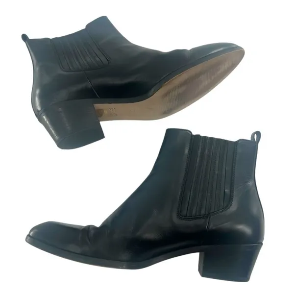 J. Crew black Chelsea boots leather sz‎ 7 - Image 6