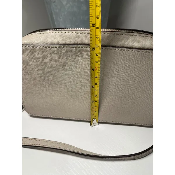 Michael Kors Jet‎ Set Travel Small Crossbody Bag Beige Saffiano Leather - Image 12