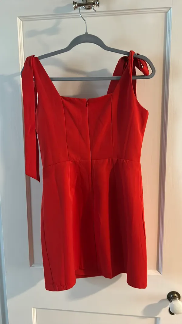 Red Tie Lulus Dress - Image 2