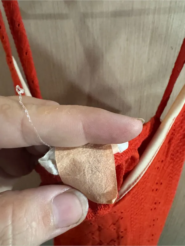 Women’s Urban Rose Burnt Orange Eyelet Peplum Cami Tank Top Size 3X - Image 3