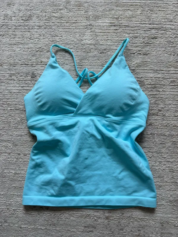 Yeoreo Aqua Stretch V-Neck Slim Tank Top (Size XS) - Image 3