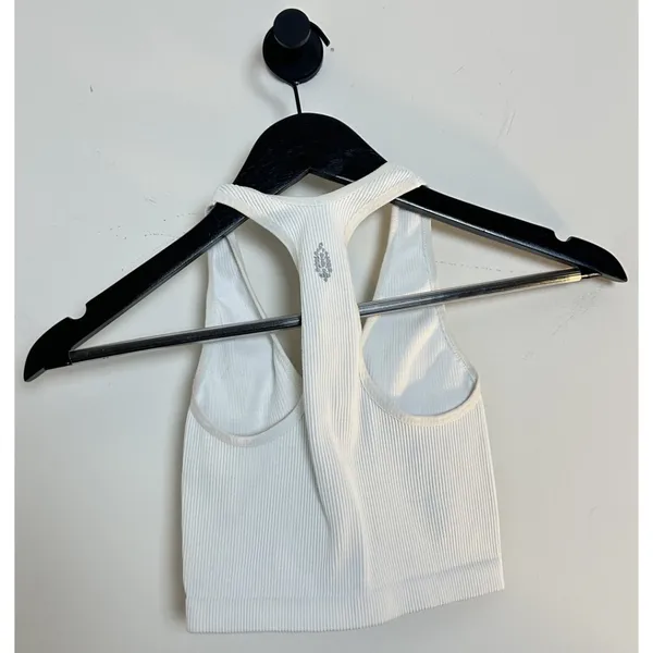 FREE PEOPLE Movement Free Throw Crop Top in White Size X-Small - Image 6