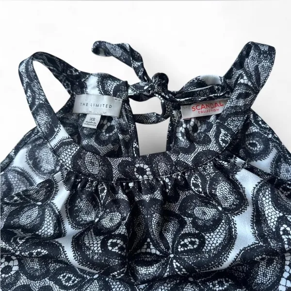 The Limited Y2K black and white lace top - Image 2