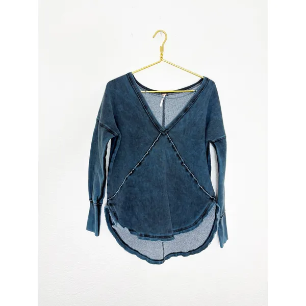 Free People Westeros Distressed Sweatshirt Size Small Bohemian Oversized - Image 4