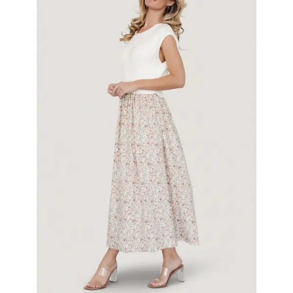 NWT Baltic Born Myra Sweater Midi Dress Sz Small Ivory Coral Floral Knit Pockets - Image 15