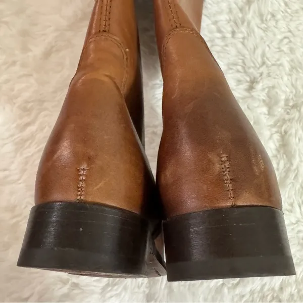 Frye Brown Leather Knee High Cowgirl Boots Size 6.5 - Image 5