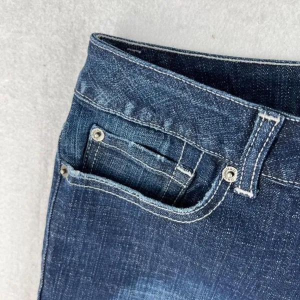 Hillard & Hanson Womens Jeans Size 6‎ Petite Faded Dark Wash Denim Bootcu… - Image 5