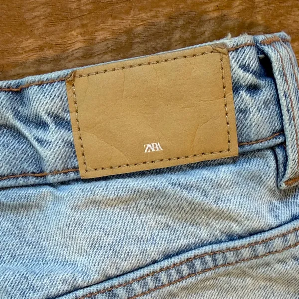 Zara Light Blue Denim Pants - Image 2