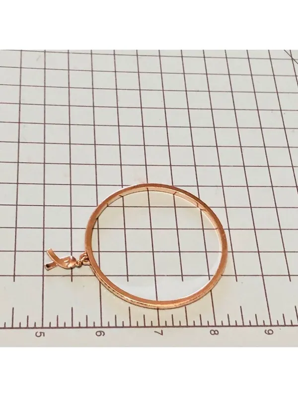 Metal Bangle Charm Bracelet Gold Breast Cancer Awareness - Image 2