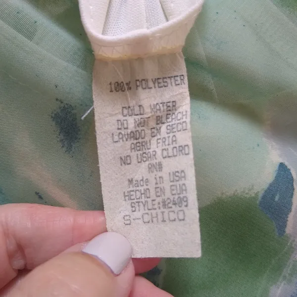 Vintage 90s Sheer Floral 2 Piece Dress - Image 4
