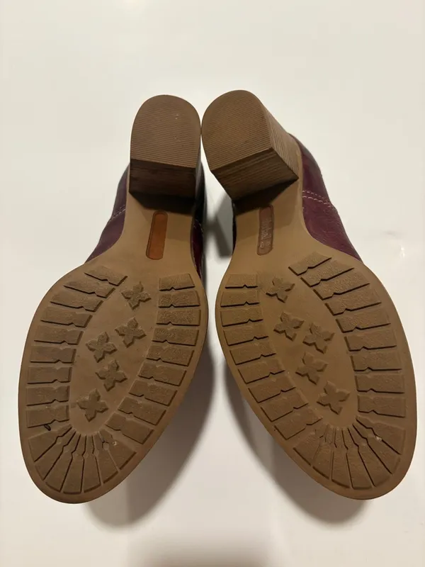 Timberland Women's Burgundy Leather Slingback Clog Heels - Image 4