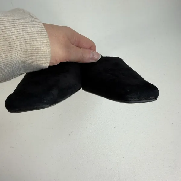 Tony Bianco 7.5 Zubi Black Kitten Heel Square Toe Mule‎ Suede Leather Minimalist - Image 8