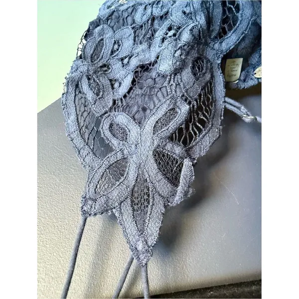 Free People FP One Adella Lace Bralette, Navy Blue, Size XS, VGUC - Image 7