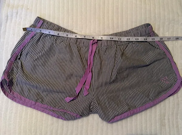 Victoria's Secret Striped Pajama Shorts Purple Gray Size S Small - Image 4