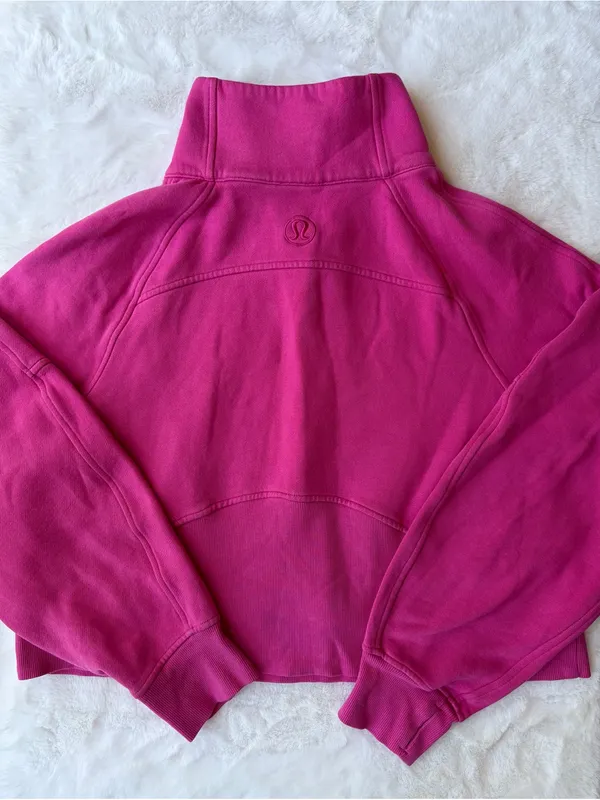 Lululemon Sonic Pink Scuba Oversized Funnel Neck Half Zip - Image 10