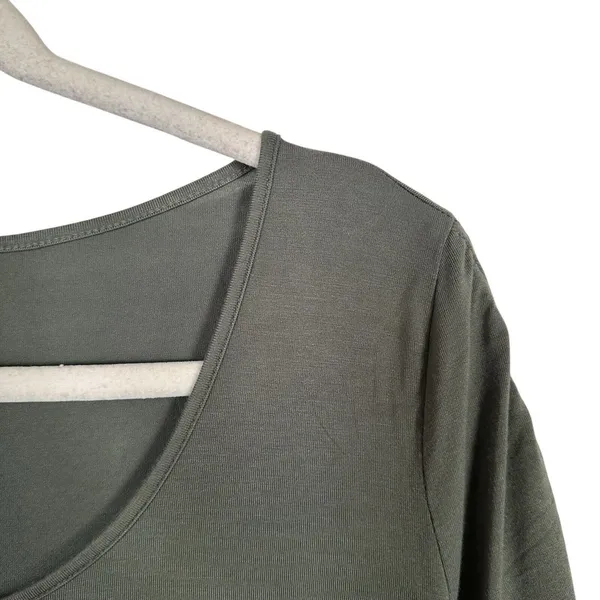 The Nines by Hatch Women Sz M Elbow Sleeve Scoop Neck Shirred Maternity T-Shirt - Image 4