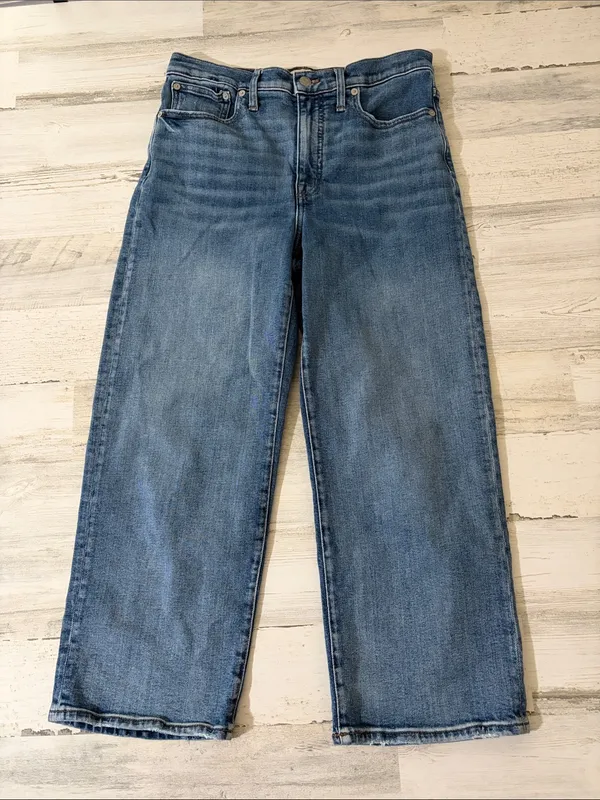 Madewell Slim Wide Leg Crop Jeans Size 28 - Image 2