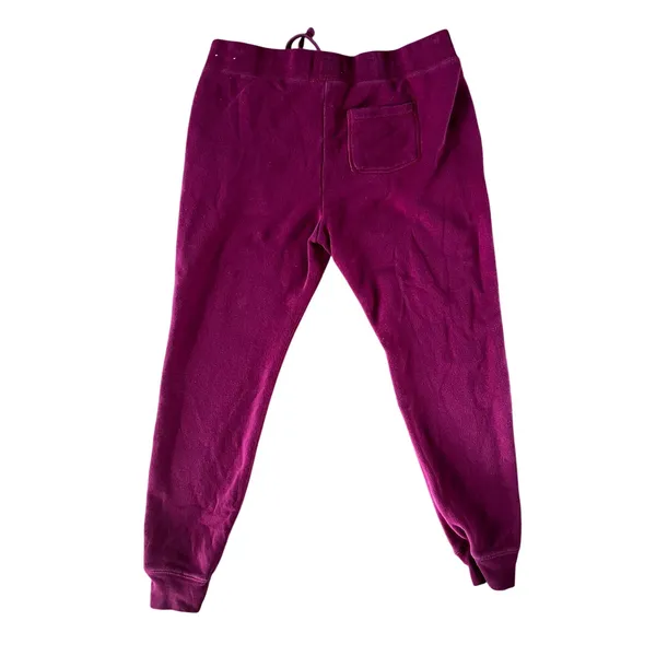 HOLLISTER Graphic Logo Deep Red Sweatpants Fleece Jogger | S - Image 4
