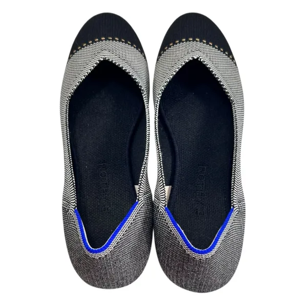 Rothy’s The Square Flats | Tuxedo Black & Ivory - Image 9