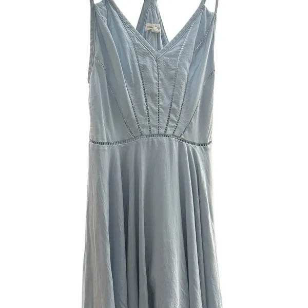 Silence + Noise Light Blue Strappy Fit‎ & Flare Mini Dress Sz 6 - Image 3