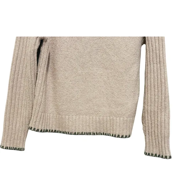 Joie Womens Mock Neck Sweater XS Beige Minimal Cozy Indie Granola Quiet Luxury - Image 5