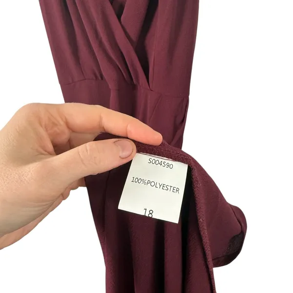 Showpo Trust Nobody Maxi‎ Dress Wine Red Wedding Guest NEW Womens UK 18 US 14 - Image 6