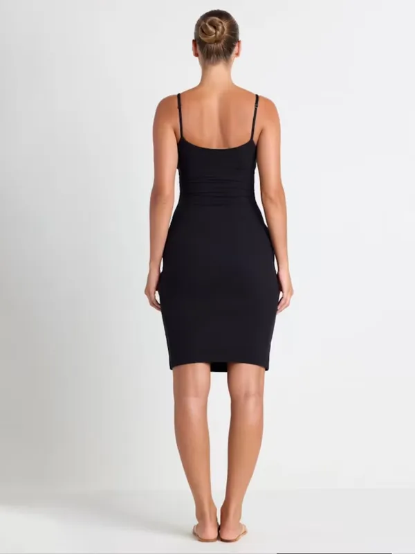 Skims Womens Soft Lounge Midi Dress Grey Soaghetti Strap Lounge Bodycon Comfy - Image 5