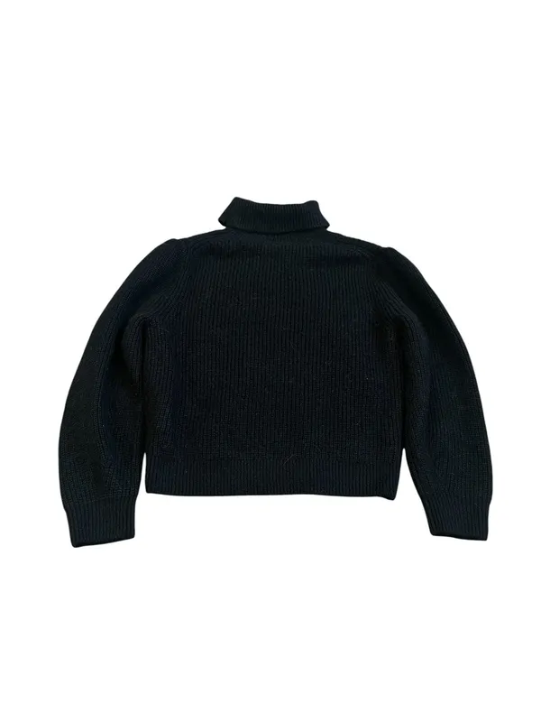 J.Crew Puff Sleeve Alpaca Merino Wool Turtleneck Sweater Black Fall Capsule - Image 7