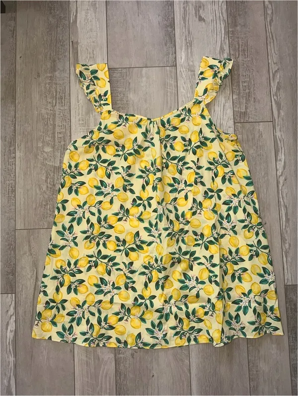 Draper James Woven Chemise Preppy Southern Coquette Lemon Mini Dress size XL - Image 5
