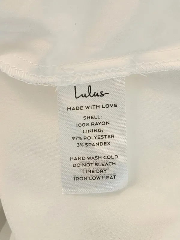 Lulus White Wrap Look Long Sleeve Mini Dress Size Medium - Image 9