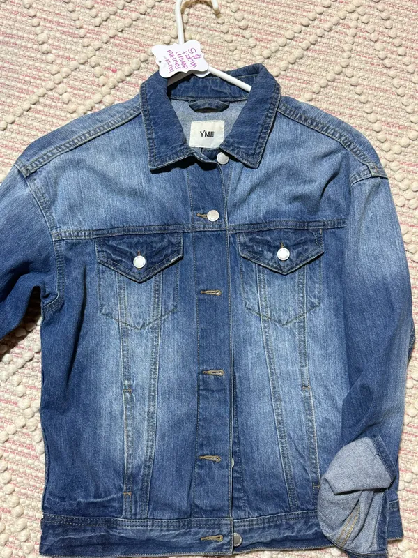 Hand painted denim jacket Blue Size M - Image 2