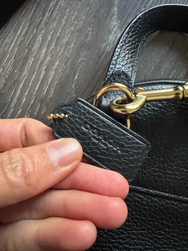 Coach Leather Backpack Black - Image 4