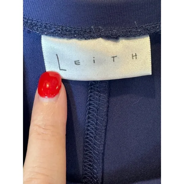 Leith Dress Women XS Blue Sleeveless‎ Crew Neck Racerback Midi Tank Athletic - Image 7