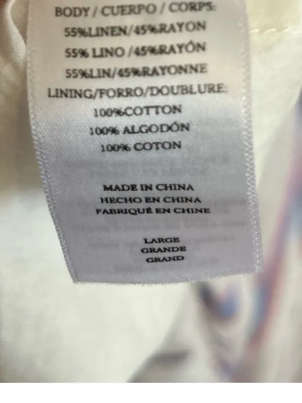 Rails Sandy Tahiti Blue White Pink Striped Tiered Ruffle Feminine Sundress Large - Image 13